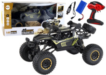 Raadioteel juhitav auto Lean Toys, must, 1:8