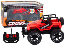 Kaugjuhitav maastikuauto Lean Toys, punane, 1:18