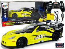 Raadio teel juhitav auto Lean Toys Corvette C6.R, 1:18, kollane