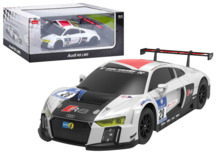 Raadioteel juhitav sportauto Rastar Audi R8 LMS, valge/must, 1:24