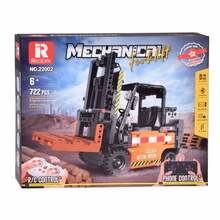 Konstruktors Jokomisiada Mechanical Forklift, ZA5796, 722 osa, must/oranž