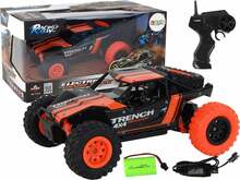 Raadioteel juhitav maastur Lean Toys Racing Rally, oranž/must, 1:24, 21,5x14x10 cm