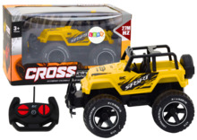 Raadioteel juhitav off-road auto Lean Toys, kollane, 1:18
