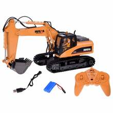 Kaugjuhitav ekskavaator Jokomisiada RC0679, oranž, 1:14