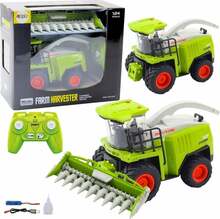 Puldiga kombain Lean Toys Farm, 1:24, valge/roheline, RC 2.4G