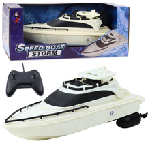 Raadioteel juhitav paat Lean Toys Speed Boat Storm, 25.8x8.5x10.5 cm, must/valge