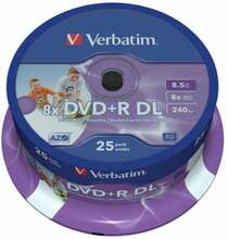 Verbatim DVD+R 43667, 8.5GB, 8x, 25 tk