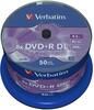 Verbatim DVD+R DL, 8.5GB, 8x, 50 tk