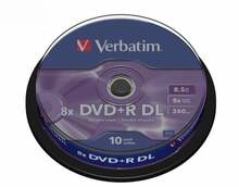 Verbatim DVD+R 43666, 8.5GB, 8x, 10 tk