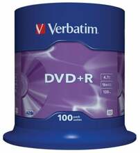 Verbatim DVD+R 43551, 4.7GB, 16x, 100 tk