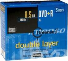 Intenso DVD+R DL 4311245, 8.5GB, 8x, 5 tk
