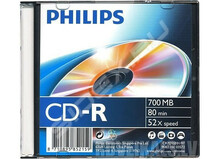 Philips CD-R CR7D5NJ10/00, 700MB, 52x, Slim Case.