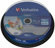 Verbatim BD-R 43804, 25GB, 6x, 10 tk