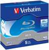 Blu-ray plaat Verbatim BD-R 43715, 25GB, 6x, 5 tk