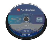 Verbatim BD-R 43742, 25GB, 6x, 10 tk