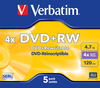 Verbatim DVD+RW 4.7GB 5 tk Matt Silver