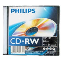 CD-RW plaat Philips CW7D2NJ10, 700MB, 10 tk