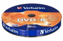 Verbatim DVD-R 4.7GB, 16x, 10 tk