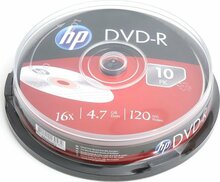 HP DVD-R DME00026, 4.7GB, 16x, 10 tk