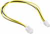 Toitepikenduskaabel Gembird CC-PSU-7, 4-pin, 0,3 m, kollane
