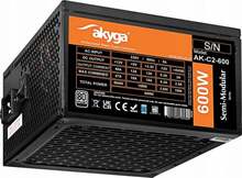 Toiteplokk Akyga AK-C2-600, 600 W, poolmodulaarne, must