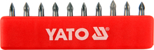 Kruvikeeraja otsikute komplekt Yato YT-0473 PH0, 1/4, 25 mm, 10 tk