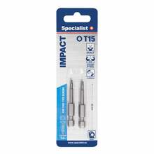 Kruvikeeraja otsikute komplekt Specialist+ Torx Grip T15, 50 mm, 2 tk