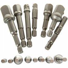 Adapterite komplekt kruvikeerajale KRAFTDELE 1/4 + 3/8 + 1/2, 8 tk