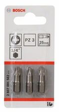 Otsikute komplekt Bosch Extra Hard PZ3, 25 mm, 3 tk