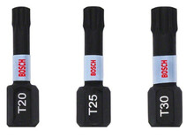 Kruvikeeraja otsikute komplekt Bosch Impact Control T20/T25/T30, 25 mm, 3 tk, 2608522479