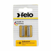 Kruvikeeraja otsikute komplekt Felo 2450036, HEX5, 25 mm, 2 tk
