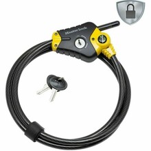Kaablilukk Master Lock Python 8433EURD, 1,8 m x 10 mm, must/kollane