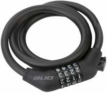 Koodiga jalgrattalukk Rock Machine CL.Lock 10.120, 10 mm x 120 cm, must/hall