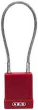 Lukk kaabliga Abus 76/40CAB20, 20 cm, punane