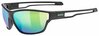 Jalgrattaprillid UVEX sportstyle 806, must matt / mirror roheline
