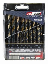 Metallipuurid AW-Tools HSS M2, 1-10 mm, 19 tk