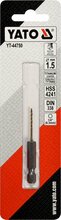 Metallipuur Yato YT-44750 HSS-TiN, 1,5 mm, Hex 6.3 mm (1/4) ots