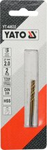 Metallipuur Yato YT-44632 HSS-TIN, 2,0 mm, 2 tk