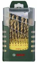 Metallipuuride komplekt Bosch 2607017152 HSS-TiN, 1-10 mm, 19 tk
