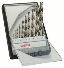Metallipuuride komplekt Bosch Robust Line HSS-G, 1-10 mm, 10 tk