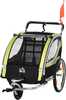 Laste jalgrattahaagis Homcom 142 x 75 x 101 cm, kollane/must