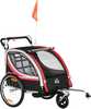 Laste jalgrattahaagis Homcom 142 x 75 x 101 cm, punane/must