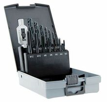 Puuride ja keermestajate komplekt Tivoly TFT TSX HSS, M3-M12, 14 tk + hoidik