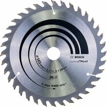 Saeketas puidule Bosch Optiline Wood 2608642602, 165 x 20 mm, Z36