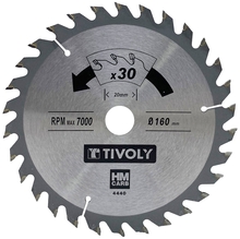 Saeketas puidule Tivoly XT50514004440, 160 x 20 mm, Z30