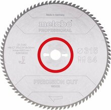 Puidulõikeketas Metabo HW/CT 315 x 30 mm, Z84