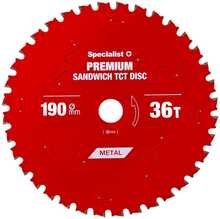 Puidulõikeketas Specialist+ Sandwich PREMIUM, 190 x 30 mm, Z36
