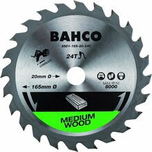 Saeketas puidule Bahco 8501, 165 x 20 mm, Z24