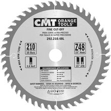 Saeketas puidule CMT ORANGE TOOLS 292.210.48L, 210 x 25 mm, Z48