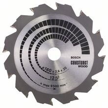 Puidulõikeketas Bosch Construct Wood, 160 x 20 mm, Z12